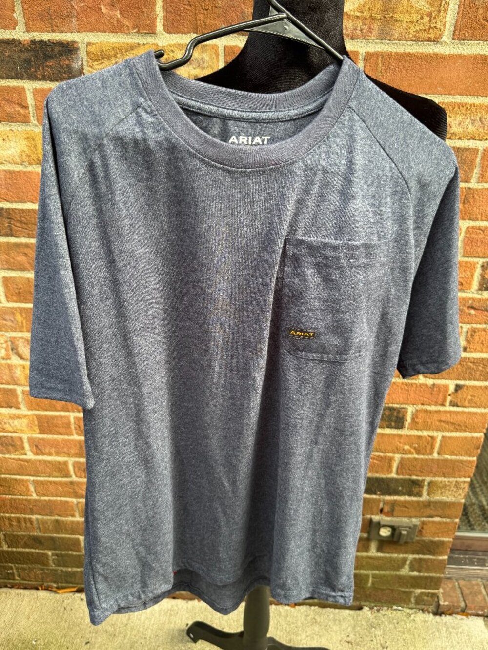 Ariat Rebar Gray Heather Pocket Workwear T Shirt Small